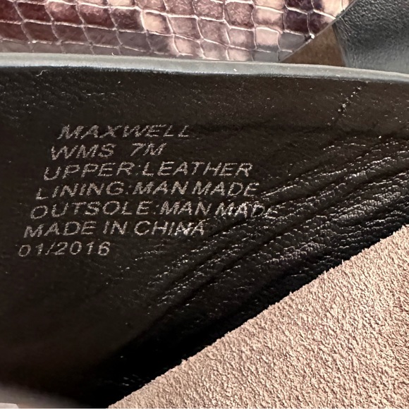 Kenneth Cole Maxwell Brown/Gray Snake Leather Criss Cross Slide Sandal Womans 7M - Picture 10 of 11